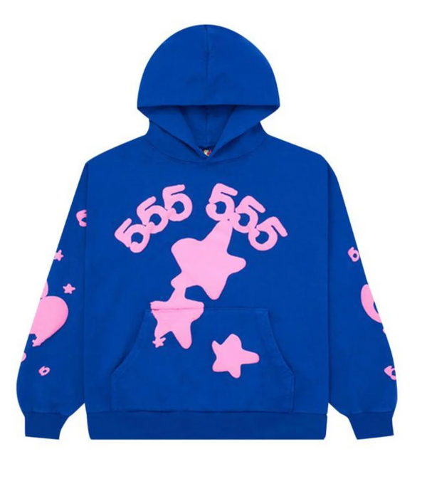 Sp5der Beluga Hoodie Blue/Pink