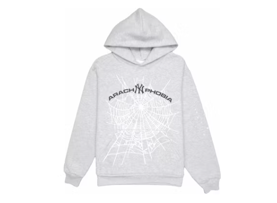 Sp5der Arach NY Phobia Hoodie Ash Grey