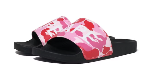 A Bathing Ape ABC Camo Slide Pink (2023)