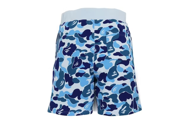 BAPE Big ABC Camo Shark Sweat Shorts Blue – Premier Hype