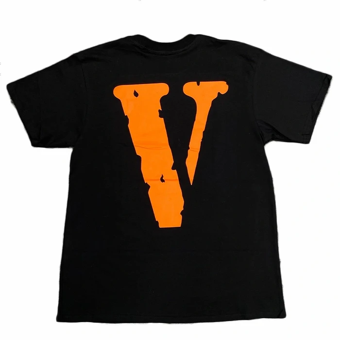 VLONE ロングTシャツ　ブラック&オレンジ VLONEStapleTeeBlackOrange1_120
