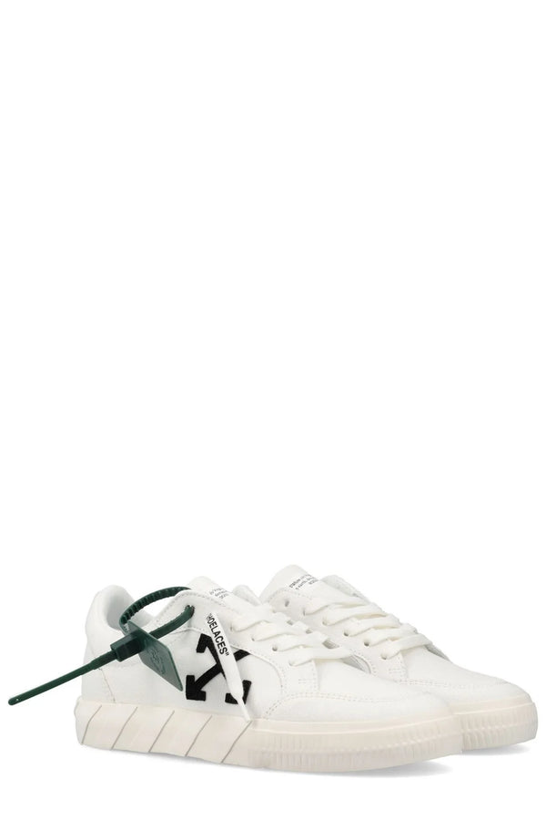 Off-White Low Vulcanized Lace-Up Sneakers White
