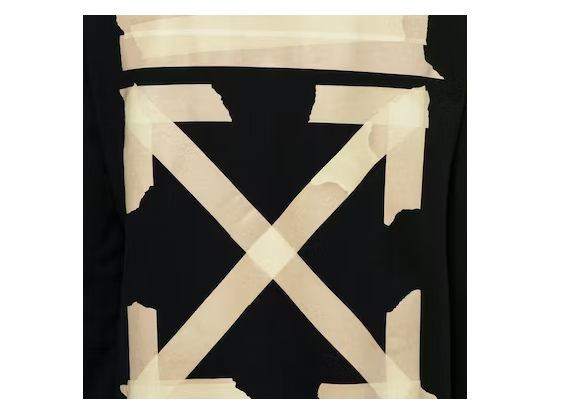 OFF-WHITE Tape Diag Arrows Sweatshirt Black/Beige