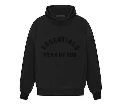 ESSENTIALS / FEAR OF GOD フロントアーチロゴ フーディ Fear of God Essentials Arch Logo Hoodie Jet Black – Premier Hype