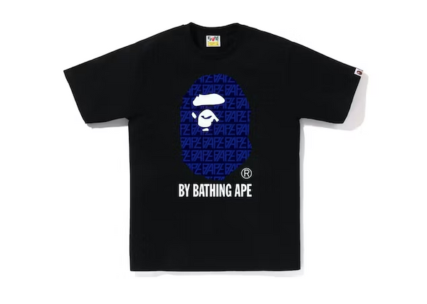 BAPE Logo Monogram By Bathing Ape Tee Black Navy