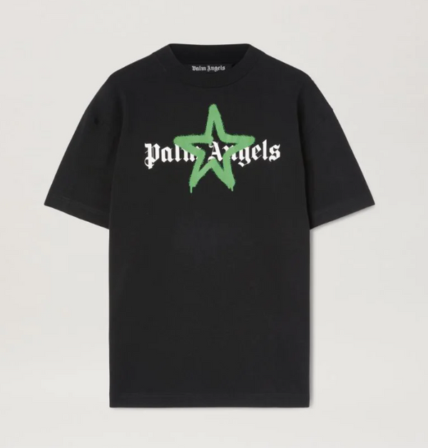 Palm Angels Star Sprayed T-Shirt Black/Green