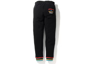 BAPE Shark Line Rib Slim Sweatpants Black