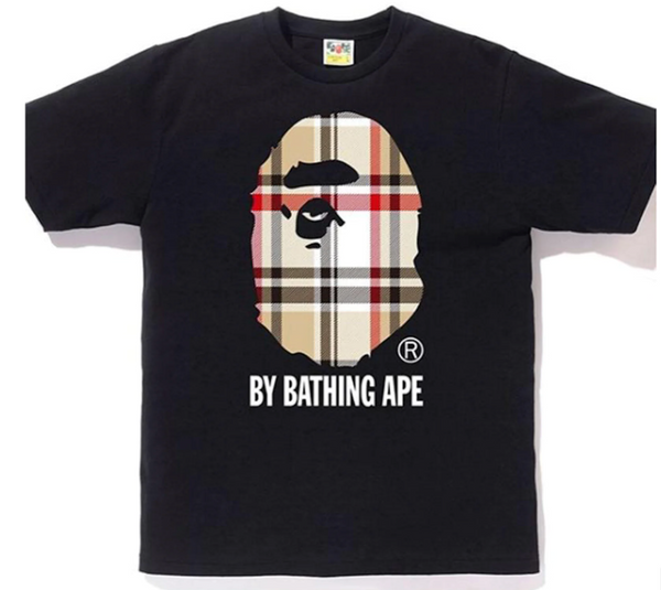 BAPE Check By Bathing Ape Tee Black/Beige