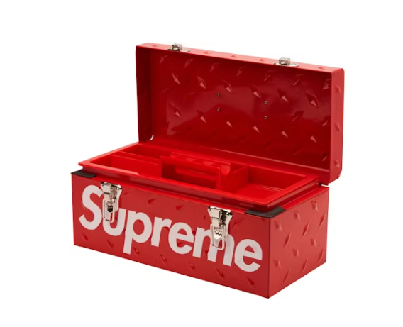 Supreme Diamond Plate Tool Box Red