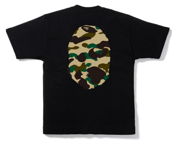 BAPE 1st Camo Big Ape Head Tee Black/Yellow