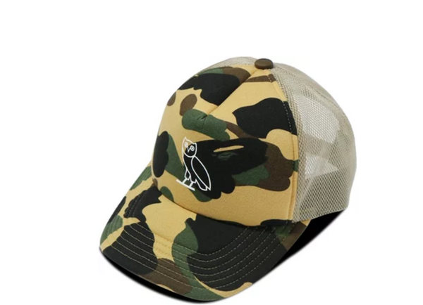 BAPE x OVO 1st Camo Mesh Cap Yellow