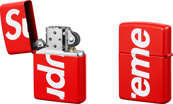 Supreme Logo Zippo Lighter Red