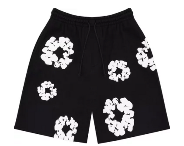 Denim Tears The Cotton Wreath Shorts Black