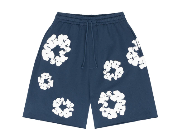 Denim Tears The Cotton Wreath Shorts Navy