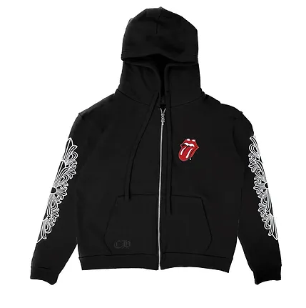 Chrome Hearts Rolling Stones Zip Up Hoodie