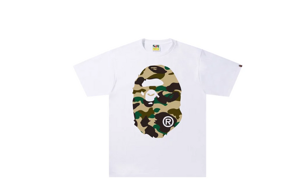 BAPE 1st Camo Big Ape Head Tee White/Yellow