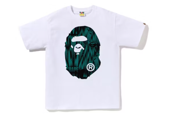 BAPE Speed Racer Big Ape Head Tee White Blue