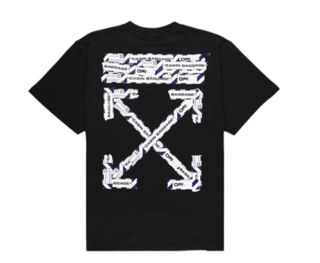 Off-White Slim Fit Airport Tape T-Shirt Black