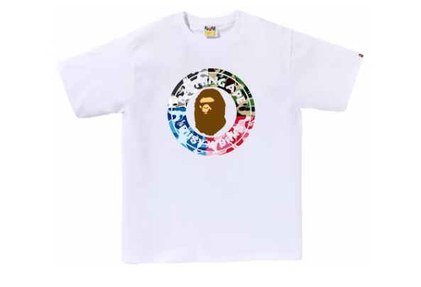 BAPE ABC Camo Crazy Busy Works Tee White