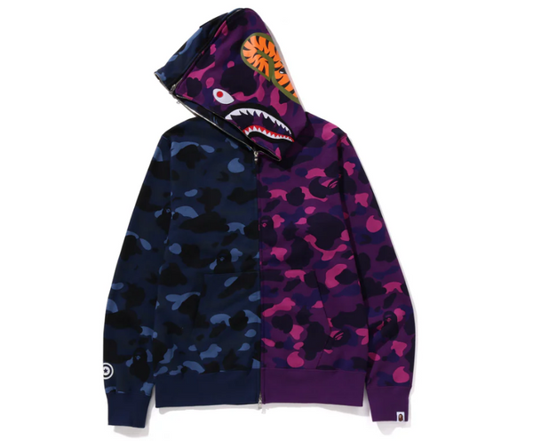 BAPE Color Camo Separate Shark Full Zip Hoodie