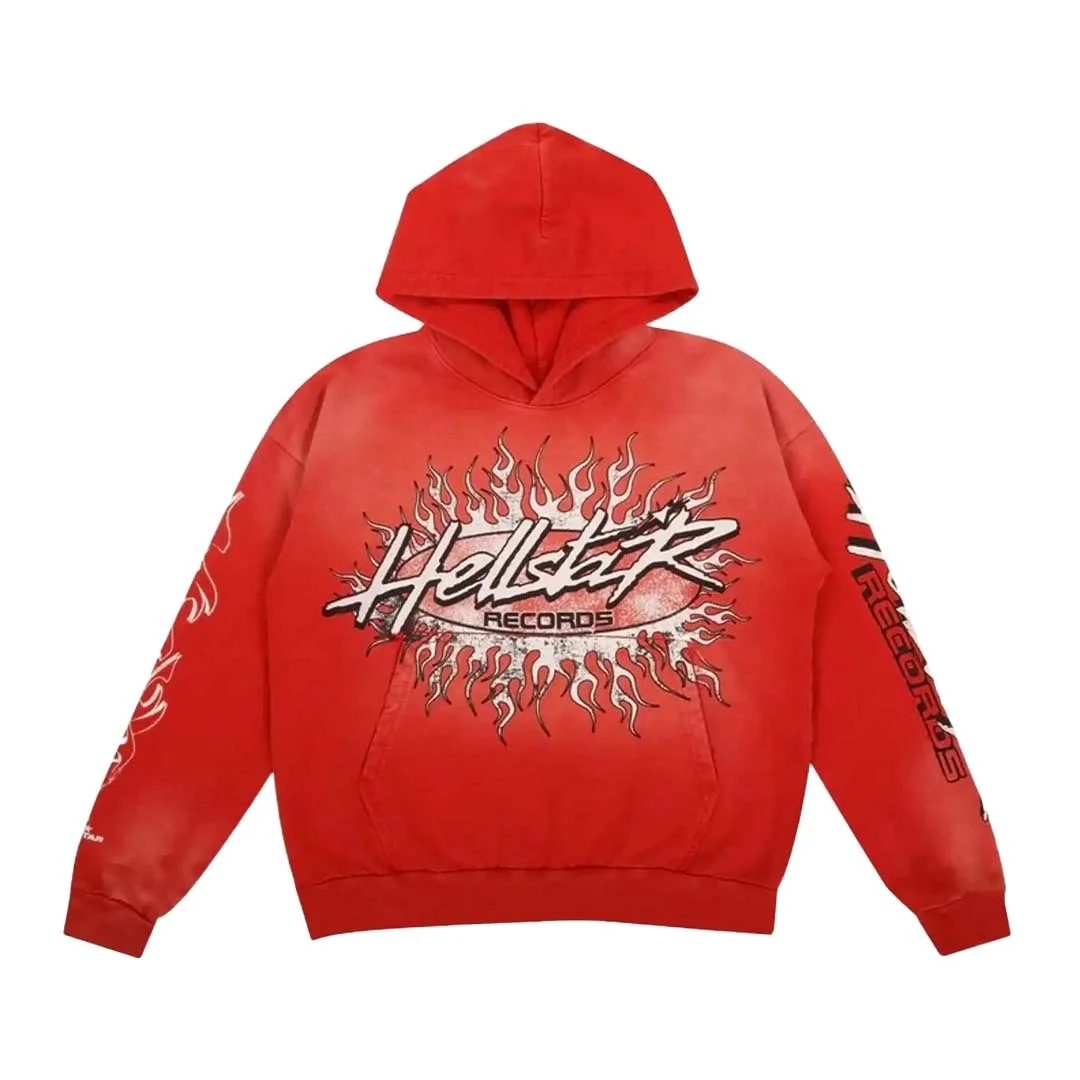 トップス Hellstar Studios embroidery Hoodie Hellstar Studios Airbrushed Bones Hoodie Embroidered Skull