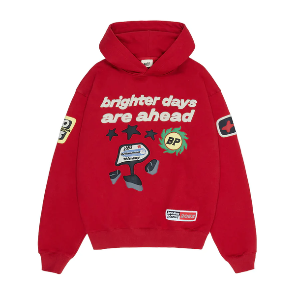 Broken Planet Market Brighter Days Are Ahead Hoodie Red