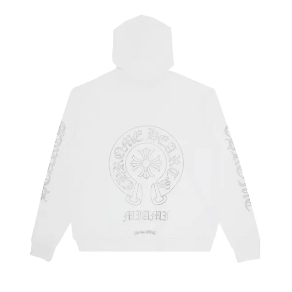 Chrome Hearts Miami Exclusive Chrome Hoodie White/Grey