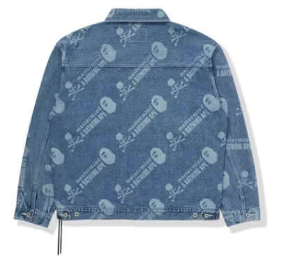 BAPE x Mastermind Washed Denim Jacket Blue Indigo