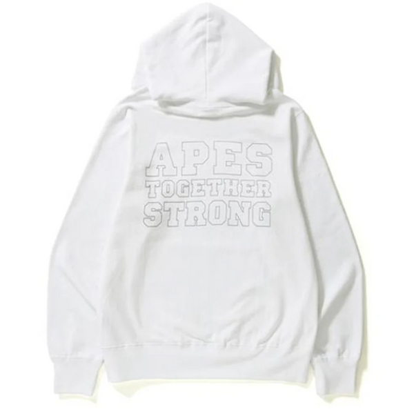 BAPE College Pullover Hoodie White