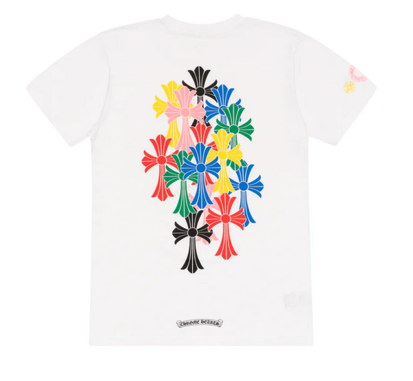 Chrome Hearts Multi Color Cross Cemetery T-Shirt White