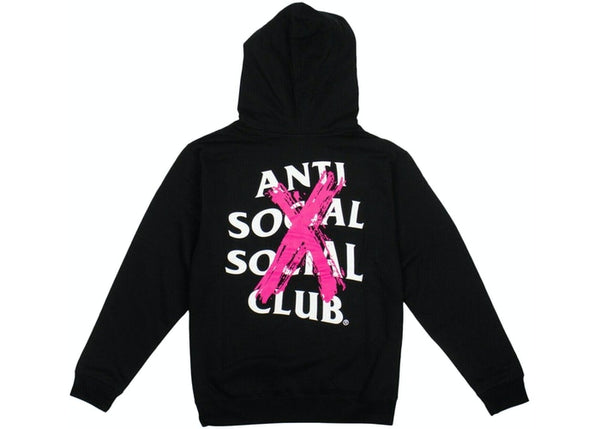 Anti Social Social Club Cancelled Hoodie Black (Pink X)