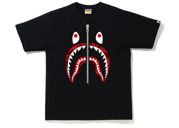BAPE Color Camo Shark T-Shirt Black/Red