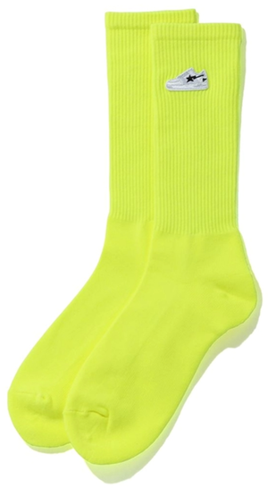 BAPE Bapesta One Point Socks Yellow