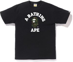 BAPE Tiger Camo College Tee Black