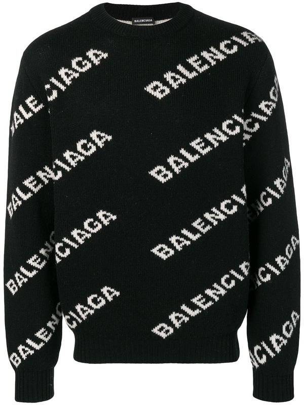 Balenciaga All-Over Logo Jumper