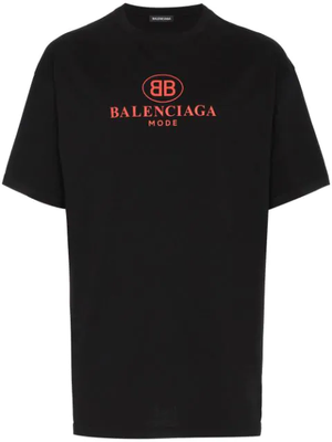 Balenciaga BB Mode Print Tee Black