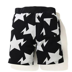 Bape STA Pattern Sweat Shorts Black/White