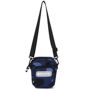Bape Color Camo Mini Shoulder Bag Navy