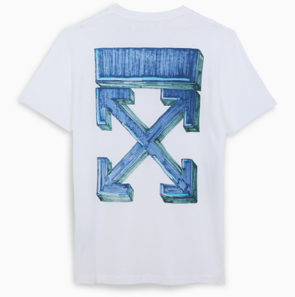 Off-White White/Blue Markers Arrows Tee