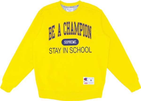 Supreme Champion Stay In School Crewneck Yellow