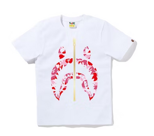 BAPE Women's ABC Camo Shark Tee White Pink