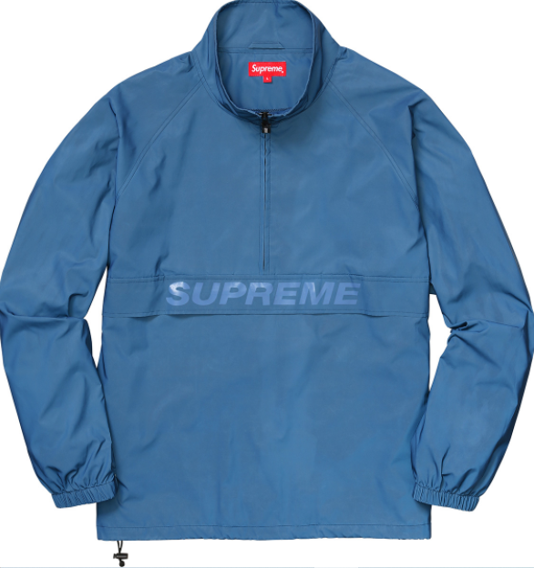 Supreme Reflective Half-Zip Pullover Blue