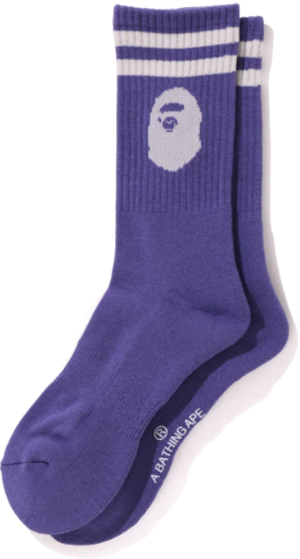 BAPE Ape Head Socks (FW19) Purple