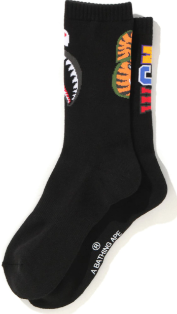 BAPE Shark Socks Black