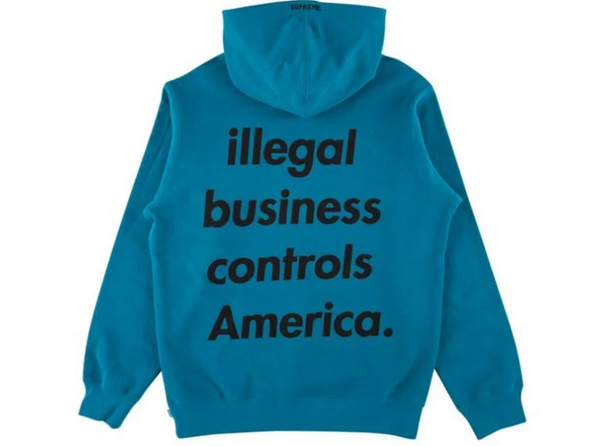 Supreme Illegal Business IBCA Hooded Sweatshirt Dark Aqua