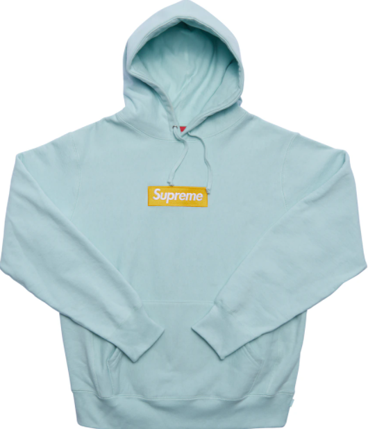 Supreme Box Logo Hooded Sweatshirt (FW17) Ice Blue – Premier Hype