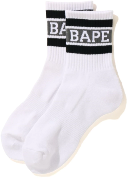 BAPE Logo Ankle Socks Black