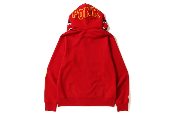 Bape red tiger hot sale hoodie