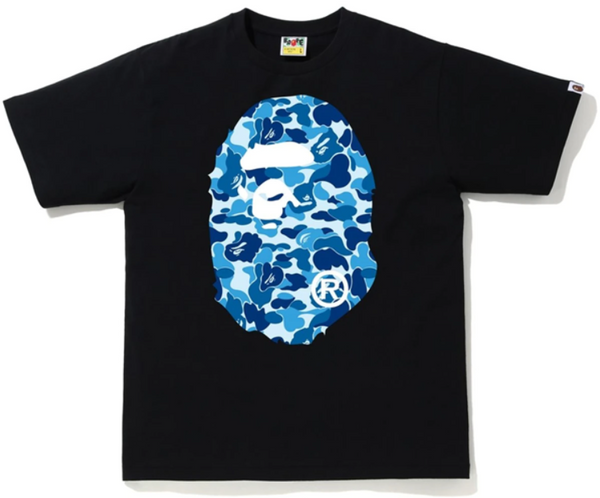 BAPE ABC Camo Big Ape Head Tee Black/Blue