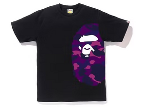 BAPE Color Camo Side Big Ape Head Tee Black/Purple